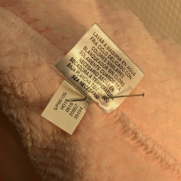 Charter Club Intimates Petite Long-Sleeved Zip-Front Robe, Pastel Pink P/S, NWOT - Picture 12 of 13